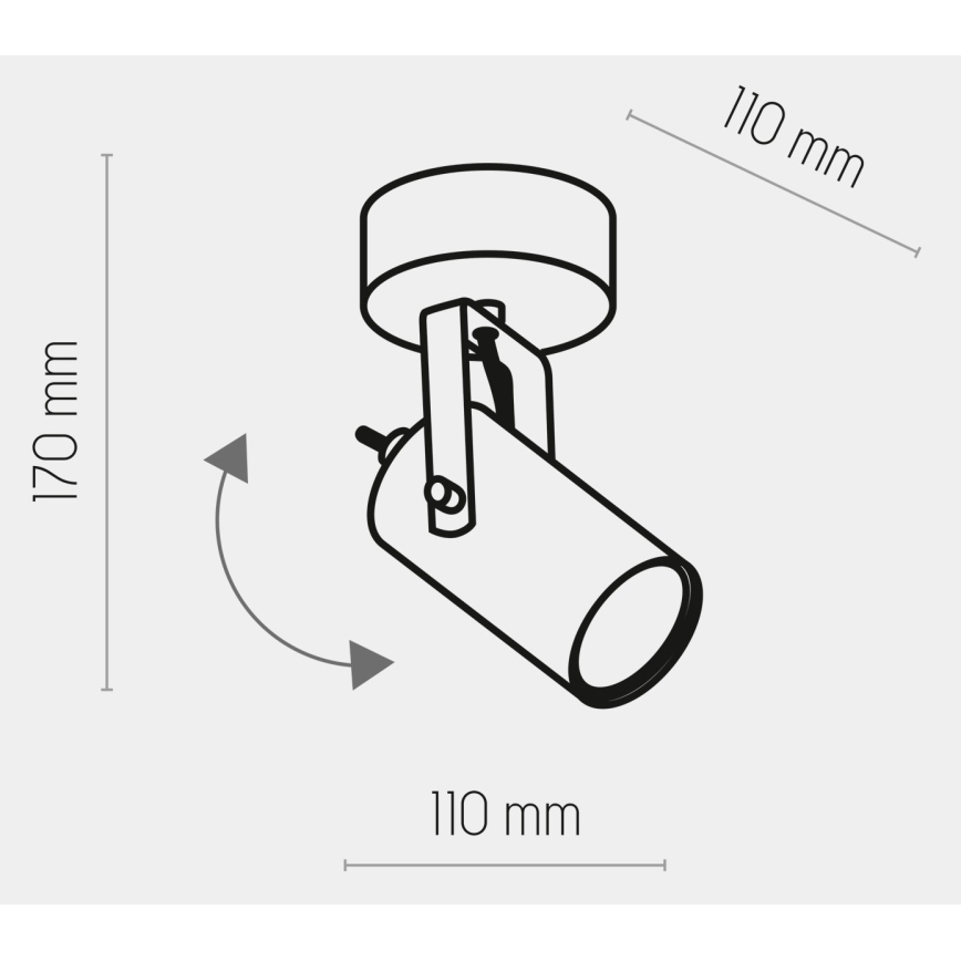 Spot REDO 1xGU10/10W/230V zwart