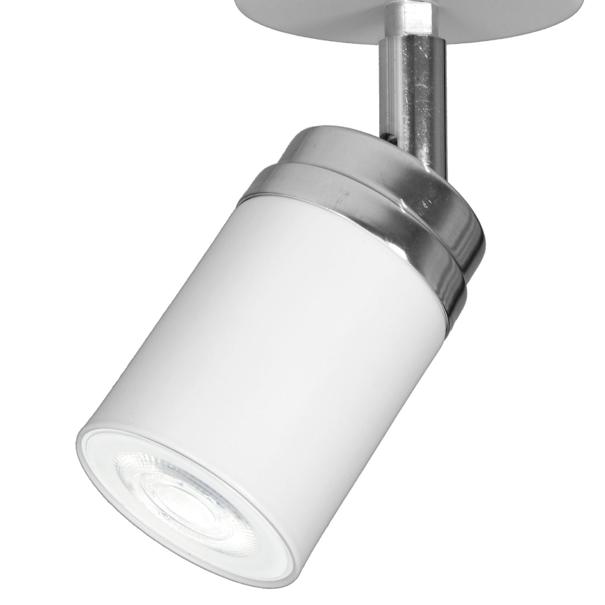Spot RENO 1xGU10/8W/230V blanc/chrome brillant