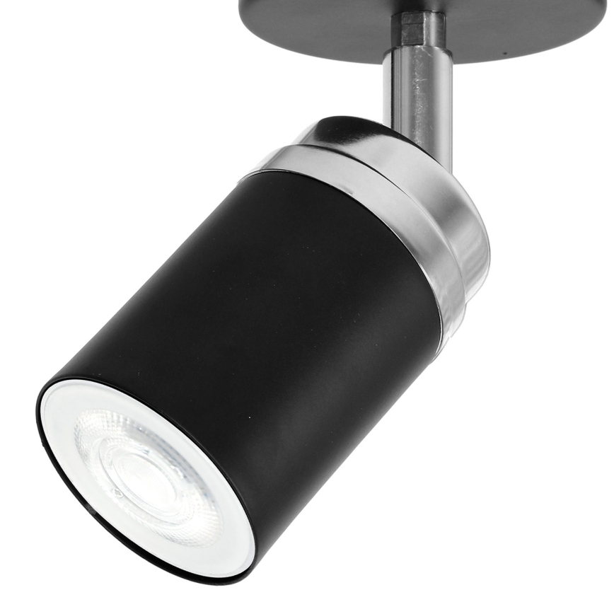 Spot RENO 1xGU10/8W/230V zwart/glanzend chroom