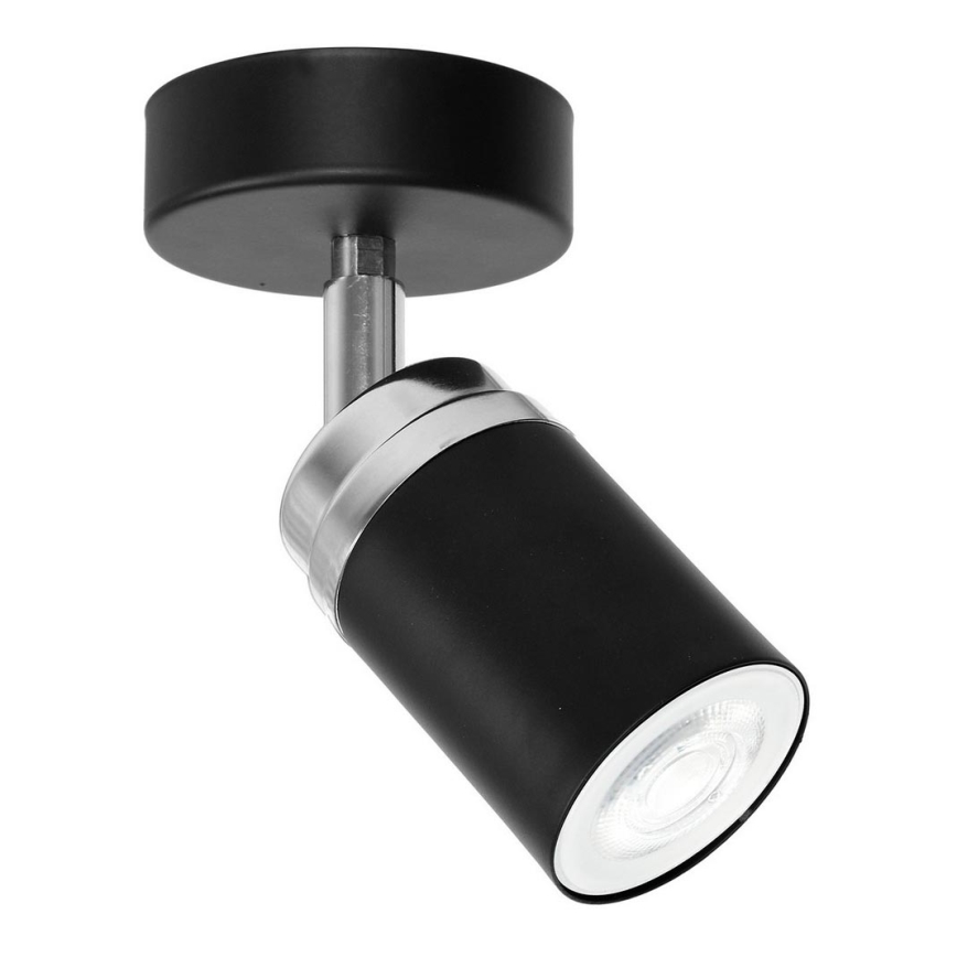 Spot RENO 1xGU10/8W/230V zwart/glanzend chroom