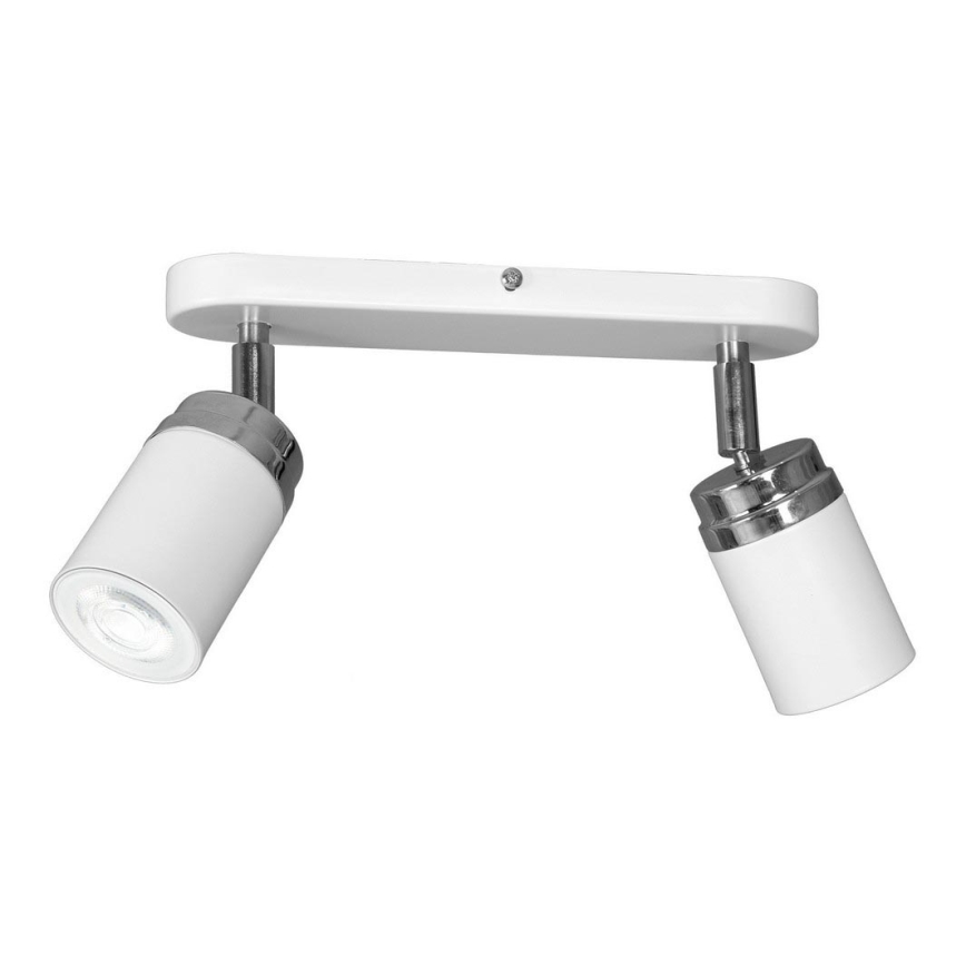 Spot RENO 2xGU10/8W/230V blanc/chrome brillant