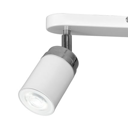 Spot RENO 2xGU10/8W/230V blanc/chrome brillant