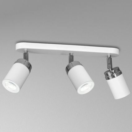 Spot RENO 3xGU10/8W/230V wit/glanzend chroom