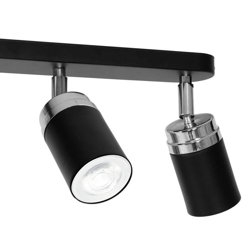 Spot RENO 3xGU10/8W/230V zwart/glanzend chroom