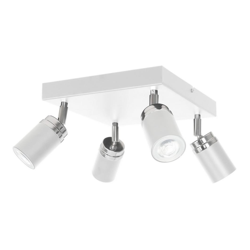 Spot RENO 4xGU10/8W/230V blanc/chrome brillant