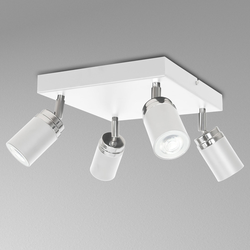 Spot RENO 4xGU10/8W/230V blanc/chrome brillant