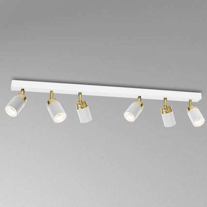 Spot RENO 6xGU10/60W/230V blanc/or