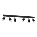 Spot RENO 6xGU10/60W/230V noir/chrome brillant