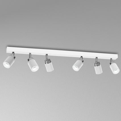 Spot RENO 6xGU10/8W/230V blanc/chrome brillant