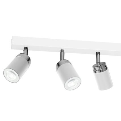 Spot RENO 6xGU10/8W/230V wit/glanzend chroom