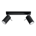 Spot RING 2 2xGU10/10W/230V zwart