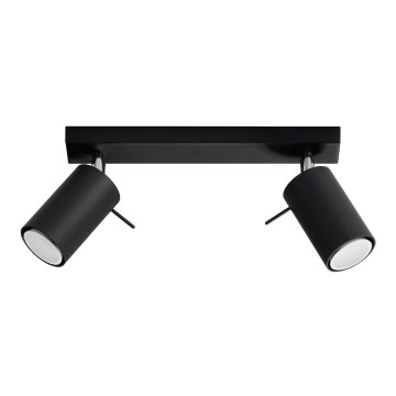 Spot RING 2 2xGU10/10W/230V zwart