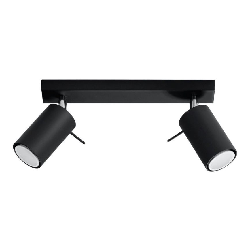 Spot RING 2 2xGU10/10W/230V zwart
