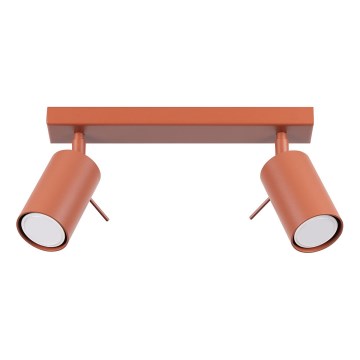 Spot RING 2xGU10/10W/230V rood