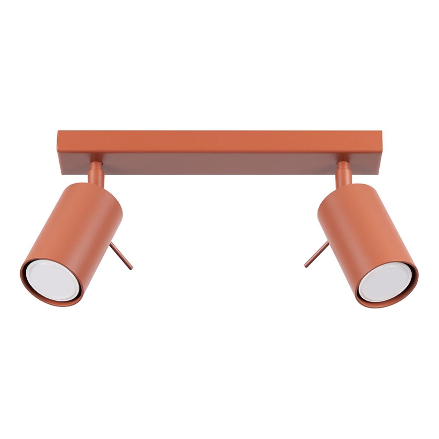 Spot RING 2xGU10/10W/230V rood