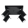 Spot RING 4 4xGU10/10W/230V noir