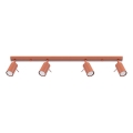 Spot RING 4xGU10/10W/230V rood