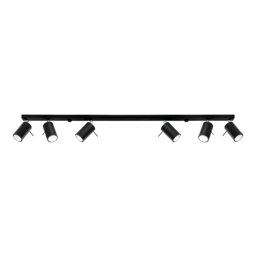 Spot RING 6L 6xGU10/10W/230V noir