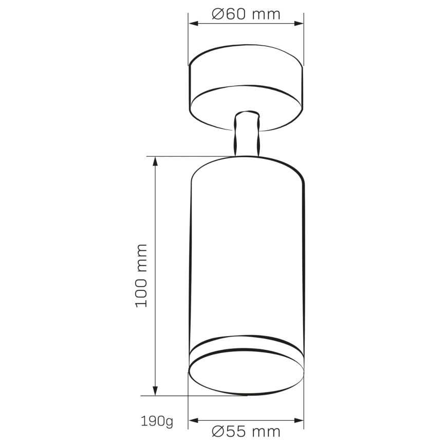 Spot salle de bain TURYN 1xGU10/10W/230V IP44 noir