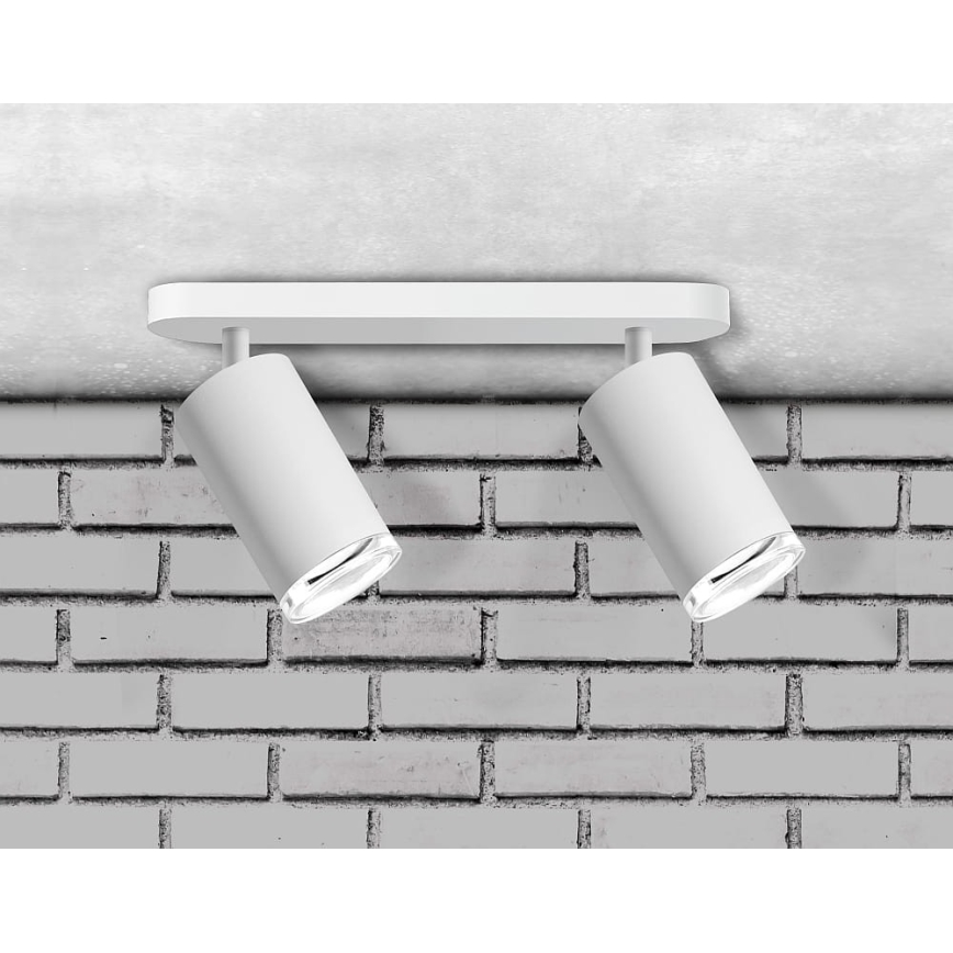 Spot plafond 2 spots salle de bain IP44 blanc ou noir 2xGU10