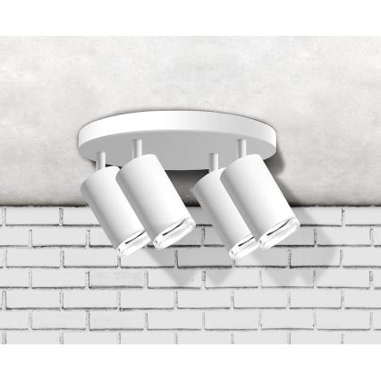 Spot salle de bain TURYN 4xGU10/10W/230V IP44 blanc