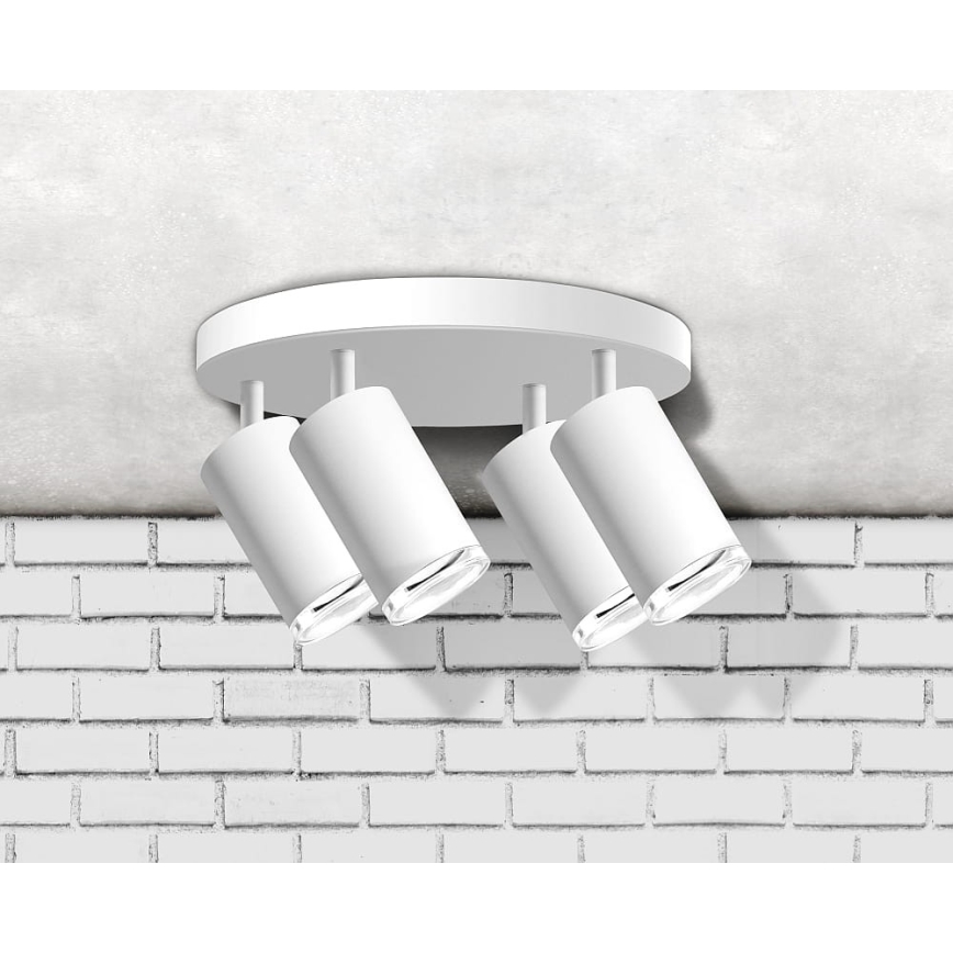 Spot salle de bain TURYN 4xGU10/10W/230V IP44 blanc