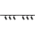 Spot sur rail PIPE 6xGU10/10W/230V, noir