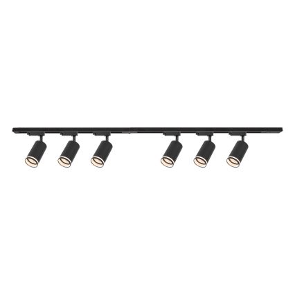 Spot sur rail PIPE 6xGU10/10W/230V, noir