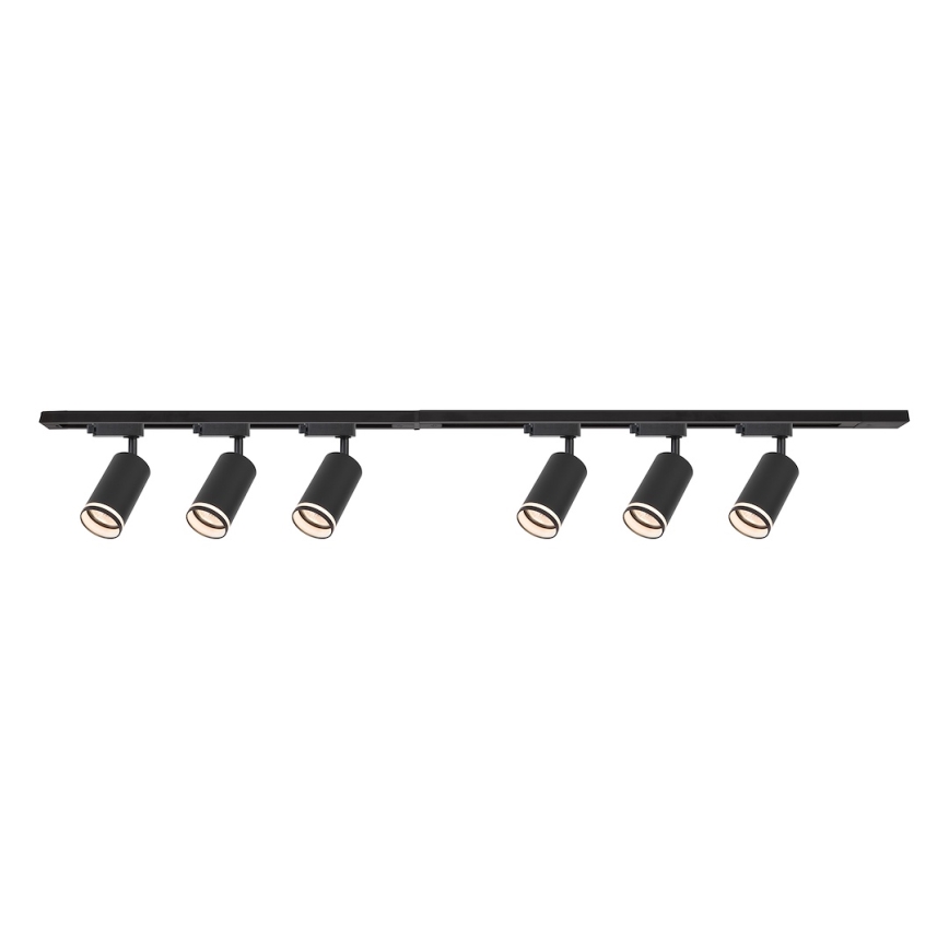 Spot sur rail PIPE 6xGU10/10W/230V, noir