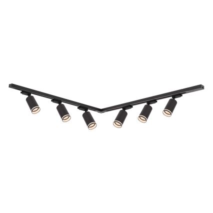 Spot sur rail PIPE 6xGU10/10W/230V, noir