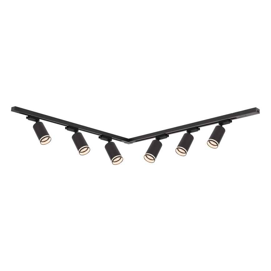 Spot sur rail PIPE 6xGU10/10W/230V, noir