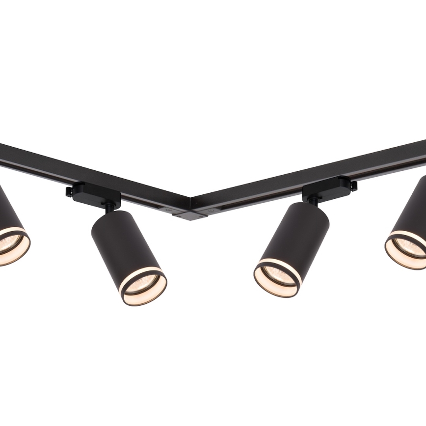 Spot sur rail PIPE 6xGU10/10W/230V, noir
