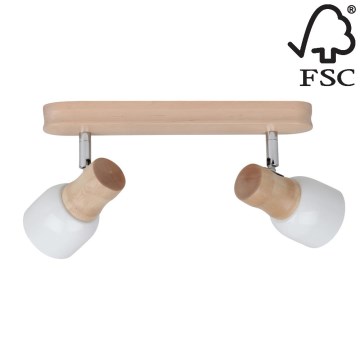 Spot SVANTJE 2xE14/40W/230V bouleau - certifié FSC