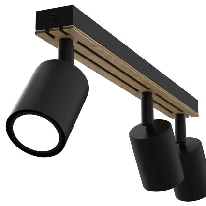 Spot TERRA 3xGU10/8W/230V noir/chêne