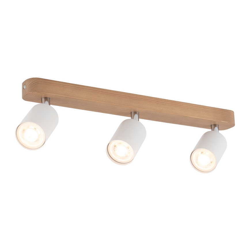 Spot TOP WOOD 3xGU10/10W/230V blanc/bois