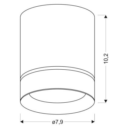 Spot TUBA 1xGU10/15W/230V noir
