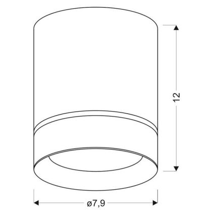 Spot  TUBA 1xGU10/15W/230V wit