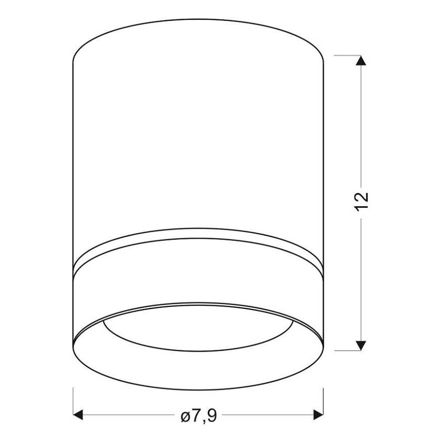 Spot  TUBA 1xGU10/15W/230V wit