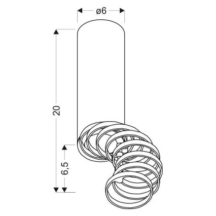 Spot TUBA 1xGU10/15W/230V wit/koper