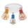 Spot TUBE II 3xE27/15W/230V orange/bleu/rouge