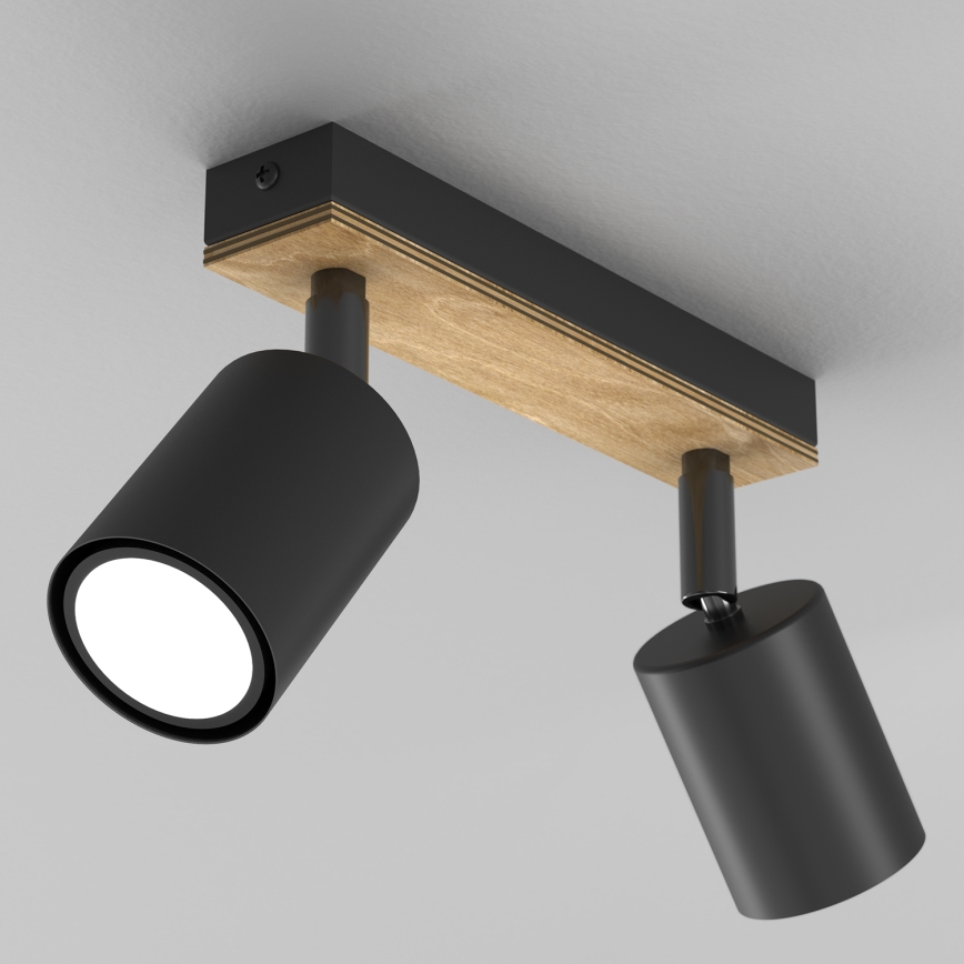 Spot TULON 3xGU10/8W/230V noir/chêne
