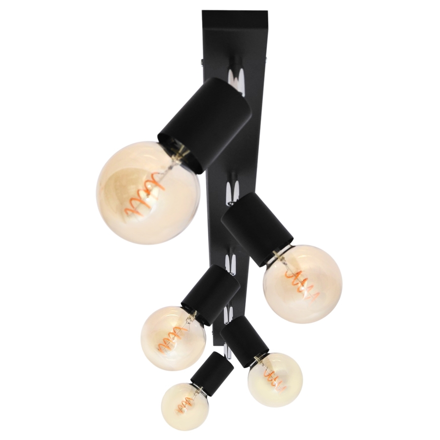 Spot TUNE 5xE27/20W/230V zwart