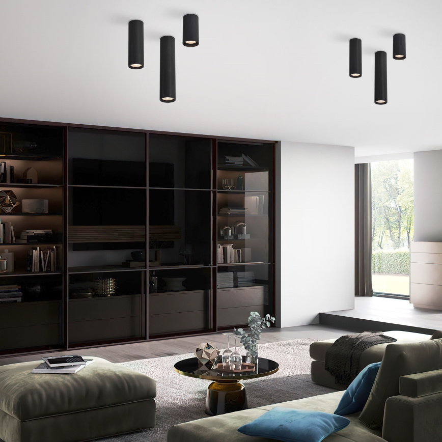 Spot TUNE L 1xGU10/10W/230V 24 cm noir