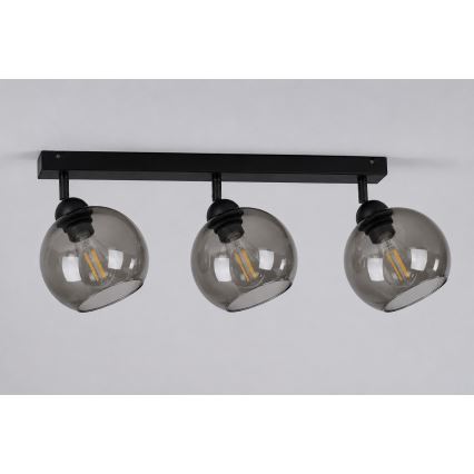 Spot UNO 3xE27/60W/230V noir