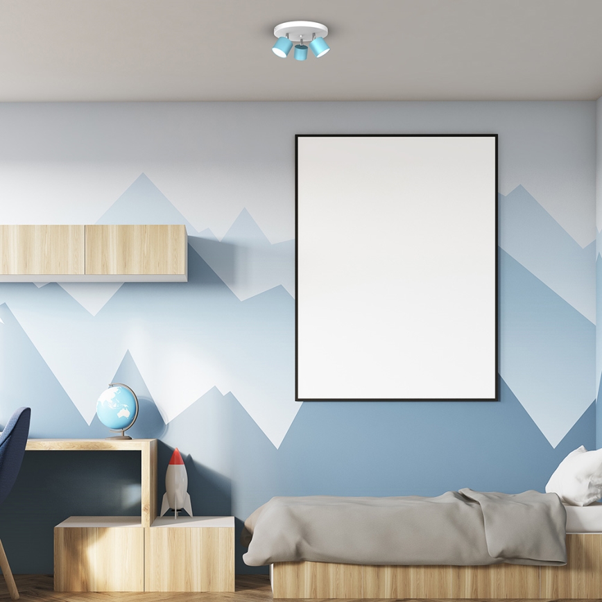 Spot Verlichting DIXIE 3xGX53/11W/230V blauw