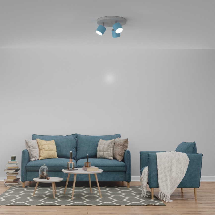 Spot Verlichting DIXIE 3xGX53/11W/230V blauw