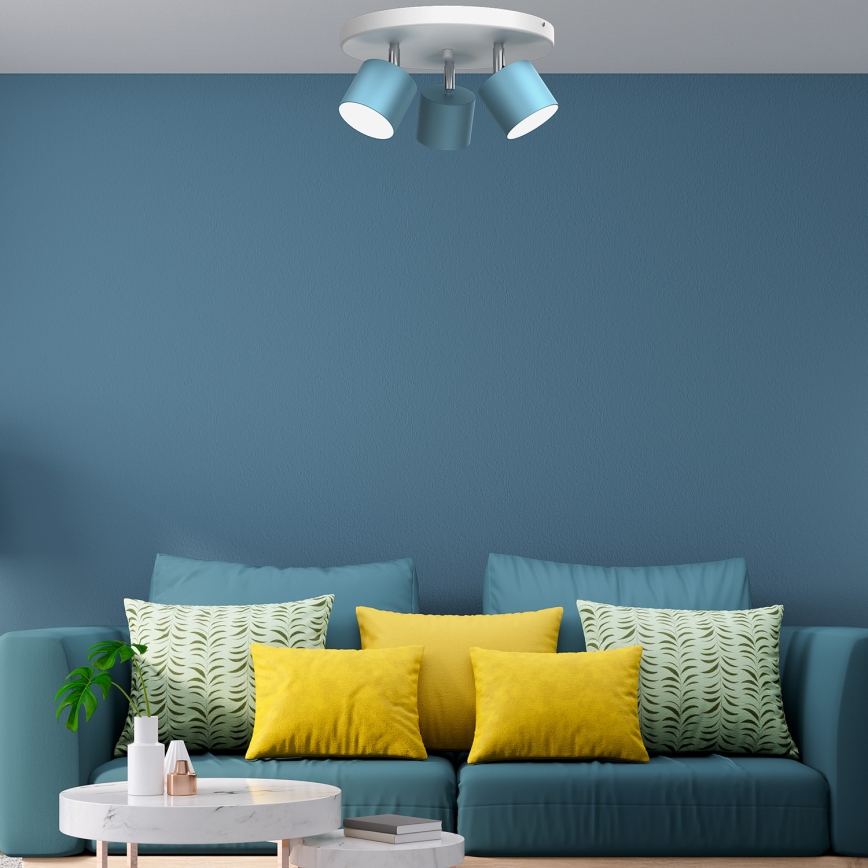 Spot Verlichting DIXIE 3xGX53/11W/230V blauw