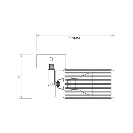 Spot VERTICAL 1xGU10/8W/230V wit