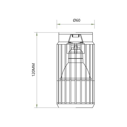 Spot VERTICAL 1xGU10/8W/230V zwart