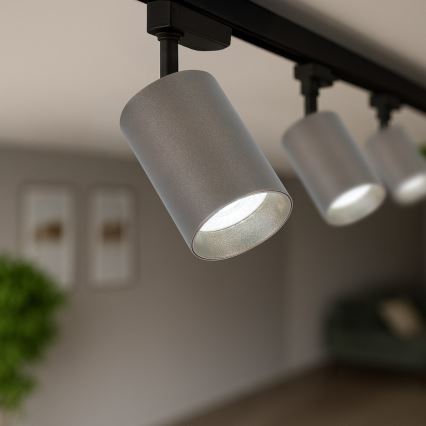 Spot voor 1-fase railsysteem PIPE 1xGU10/10W/230V, bruin